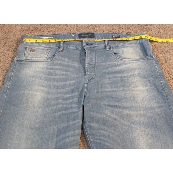 Scotch & Soda Ralston Slim Fit Button Fly Blue Denim Jeans Men's 36x34 - Picture 7 of 8